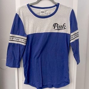 Pink 3/4 sleeve graphic tee